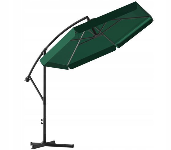 PARASOL DE GRĂDINĂ 3 M VERDE "BANANA" CU HUSĂ *2859