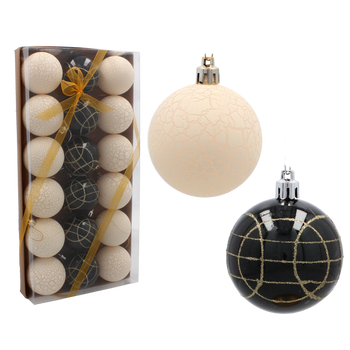 SET OF 18 CHRISTMAS BAUBLES 6 CM