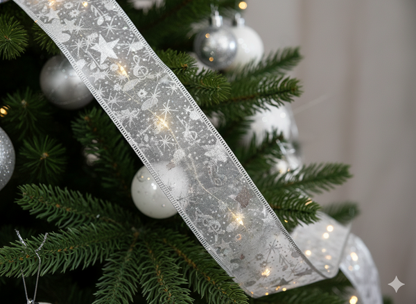 CHRISTMAS RIBBON LED MIX COLOURS WARM WHITE