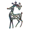 ORNAMENT CRĂCIUN CU REN CU EFECT DE BENZINĂ 10 x 16 CM *5959