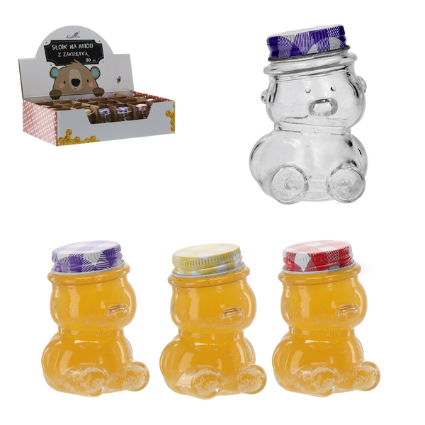 JAR BEAR WITH LID 30ML DISPLAY = 24PCS
