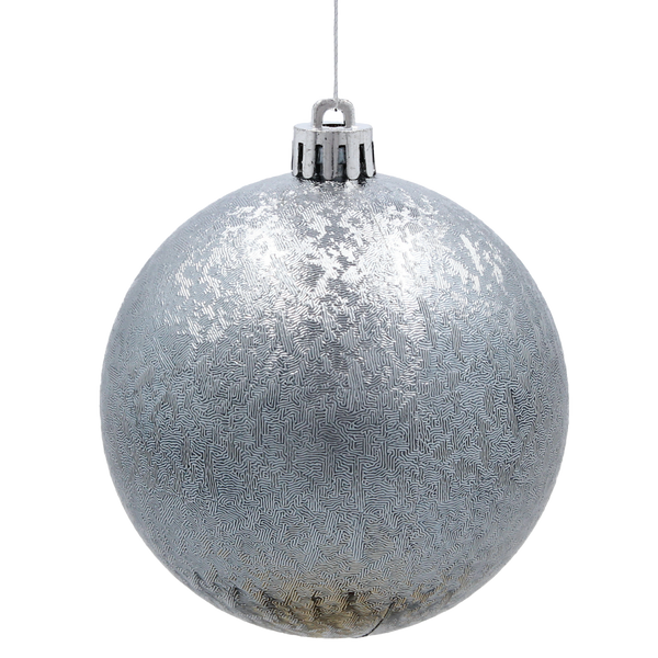 SET OF 6 BAUBLES 8 CM OLIVE/COPPER/GRAPHITE