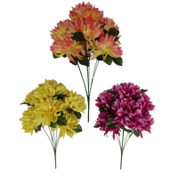 UMĚLÁ VĚTVA - BUKET CHRYSANTHEM 49 x 25 x 25 CM MIX BARVY balení=24 ks *3130