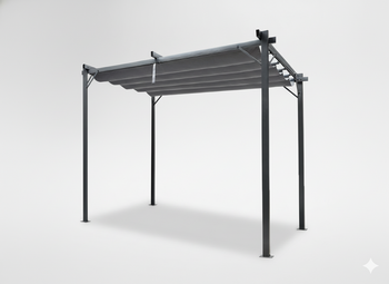 PERGOLA OGRODOWA SZARA 2,95 x 3,95 x 2,3 m