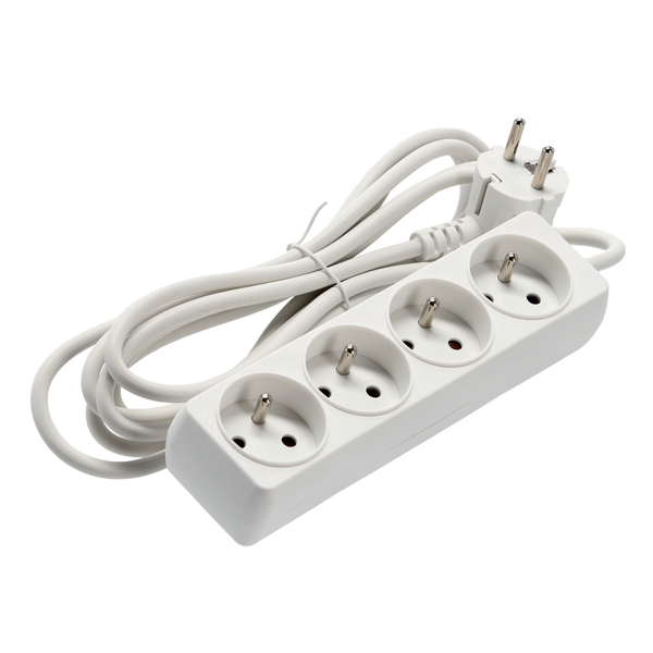 EXTENSION CORD POWER STRIP 4 SOCKETS 3M WHITE