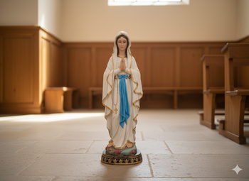 OUR LADY OF LOURDES FIGURE 120 CM GLASS EYES