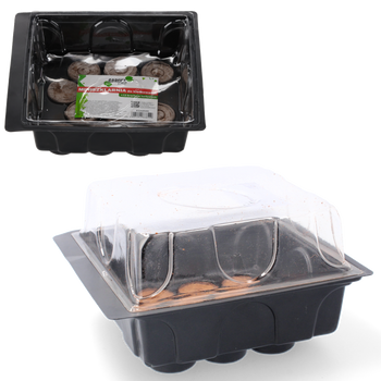 SEED STARTING KIT (MINI GREENHOUSE + 12 PEAT DISCS) packet=4sets *8549