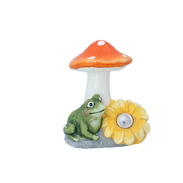 ZAHRADNÍ FIGURKA - HŘIŠTĚ S KVĚTINOU 13,5 x 11 x 16,5 CM LED bal=4ks *7867