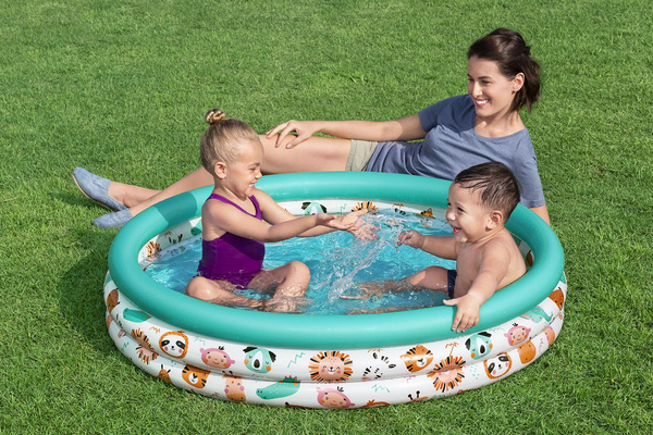 Bestway ?48" x H10"/?1.22m x H25cm Safari Pals Kiddie Pool