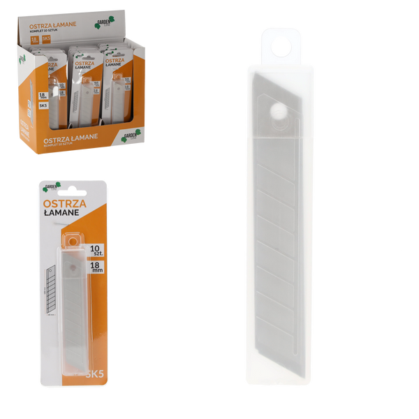 KPL. 10 LAME ACCIDENTALE PENTRU CUȚITE 18 MM disp=24kpl *1593