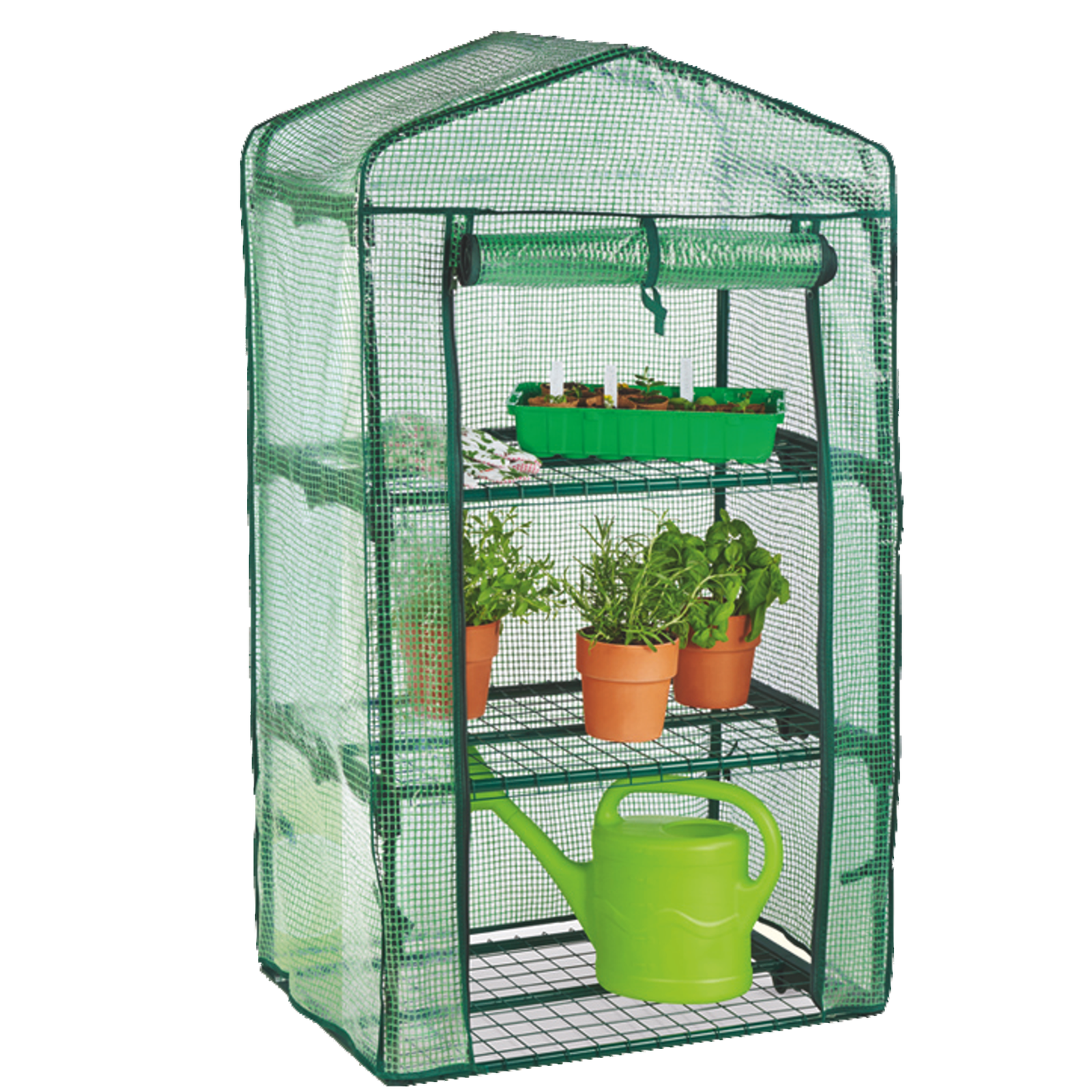 SZKLARNIA OGRODOWA Z TRZEMA PÓŁKAMI ZIELONA 69 x 49 x H125 CM pol_pl_SZKLARNIA-OGRODOWA-Z-TRZEMA-POLKAMI-ZIELONA-69-x-49-x-H125-CM-1132_4