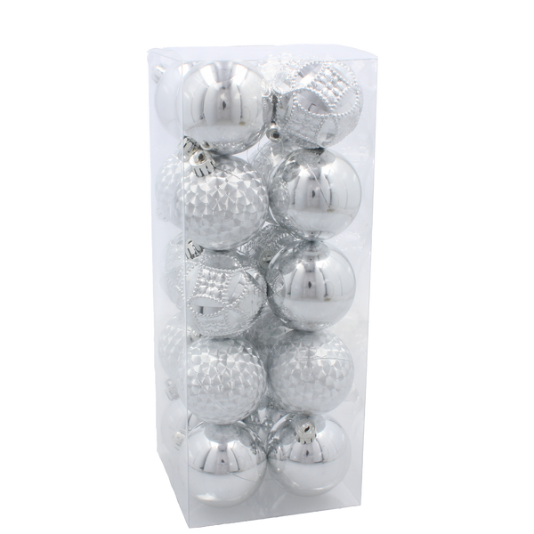 KPL. 20 BOMBEK 6 CM CZERWONY / ZŁOTY / SREBRNY *3825