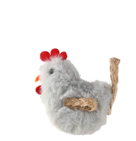 VELIKONOČNÍ OZDOBY - PŘÍVĚSEK 6 x 6 CM KURKA MIX 3 BAREV balení=12ks *8901