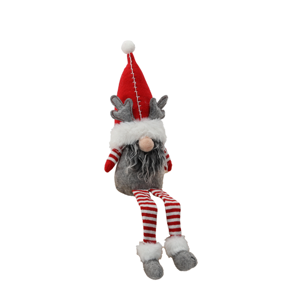 CHRISTMAS GNOME SITTING 25 + 18 CM WITH HANGING LEGS