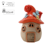 GARDEN FIGURINE - RED MUSHROOM HOUSE WITH LED 22,6 x 21 x 30,9 CM
