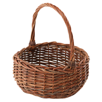 VIDLICOVÝ KOŠ 35 x 35 x 16/37 CM S RÚČKOU - SVETLOHNEDÝ *8536