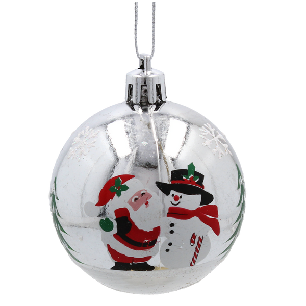SET OF 24 CHRISTMAS BAUBLES RED, SILVER, GOLD
