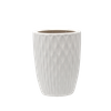 CERAMIC COVER FOR A POT 24,5 x 24,5 x 33 CM WHITE GLOSS
