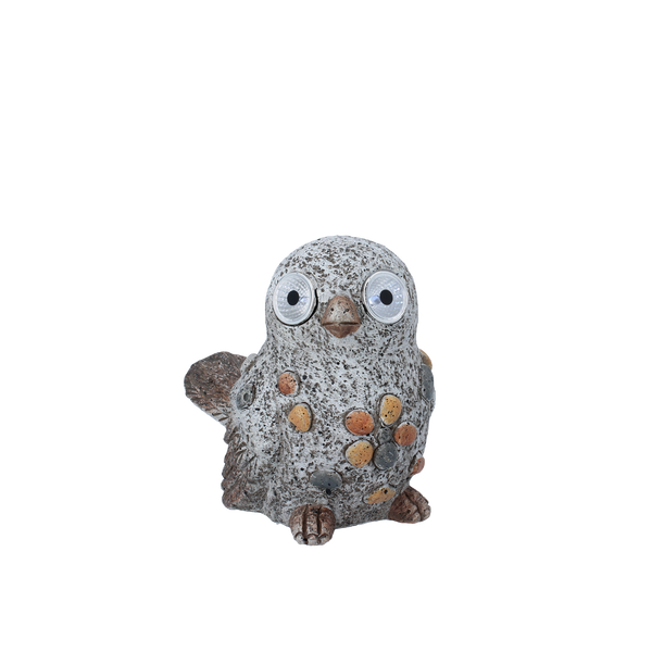 GARDEN FIGURINE - BIRD WITH GLOWING EYES 17 x 12 x 15 CM LED pack=4 pcs