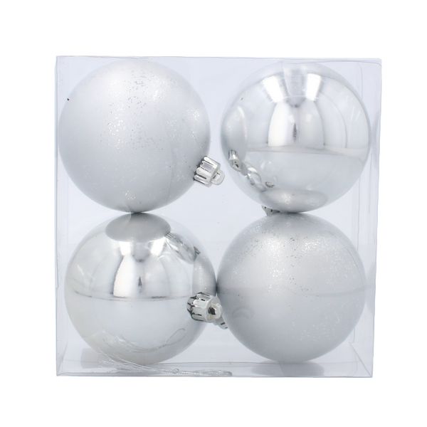 KPL. 4 BOMBEK 8 CM CZERWONY/ZŁOTY/SREBRNY *2907