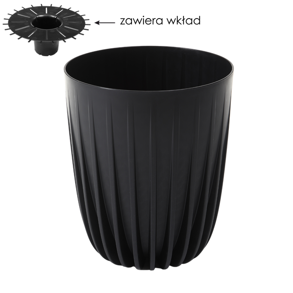 MIRA POT 250 MM ECO RECYCLED - BLACK