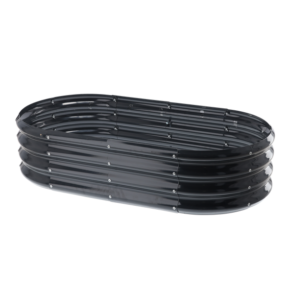 GRZĄDKA WARZYWNO-KWIATOWA 120 X 60 X 30 CM OWALNA ANTRACYT