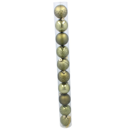 KPL. 10 BOMBEK 6 CM OLIV/ CU/ GRAFIT *7139
