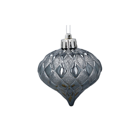 SET OF 9 BAUBLES 6 CM OLIVE/COPPER/GRAPHITE MIX DESIGNS