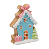 FIGURKA BOŻONAR. - DOMEK Z PIERNIKA NIEBIESKI 30,6 X 12 X 39,6 CM LED *1391