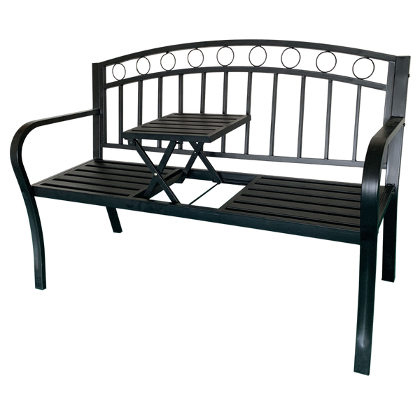 BANCĂ PENTRU GRĂDINĂ 127 x 53 x 84 CM CU MASĂ PLIANTĂ *0797