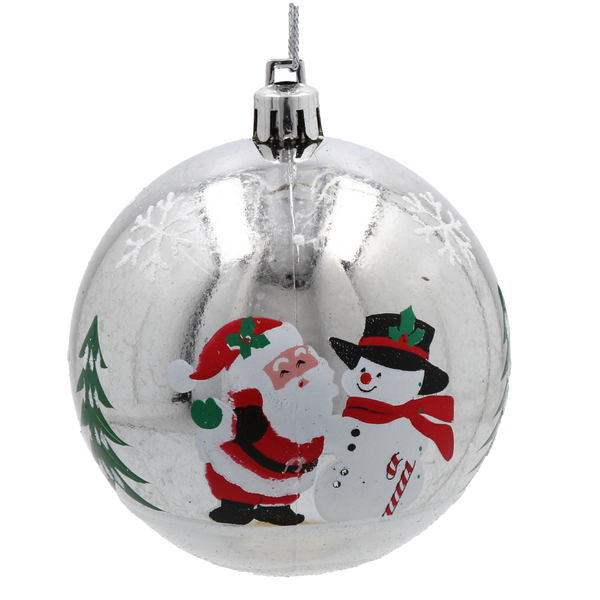 SET OF 24 CHRISTMAS BAUBLES RED, SILVER, GOLD