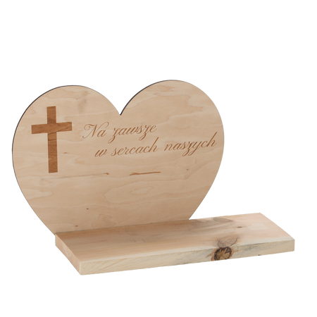 PODSTAWKA POD ZNICZ SERCE 05 NIEOPALANA 22x30x15,5cm *7844*