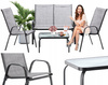 Zahradní nábytek se stolkem - šedý *9924