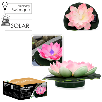 FLOATING LILY SOLAR LAMP 18 x 18 x 6 cm MULTICOLOR