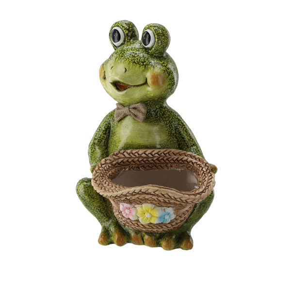 GARDEN FLOWER POT – FROG WITH HAT 23,5 X 22 X 32,5 CM