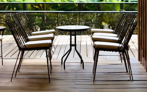 ROUND GARDEN TABLE 60 x 60 x 70 cm/FOR SET 2chairs+table/ BLACK *2262