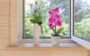 UMĚLÝ KVĚT - RŮŽOVÝ ORCHIDEJ 35 CM bal= 4 ks *4788