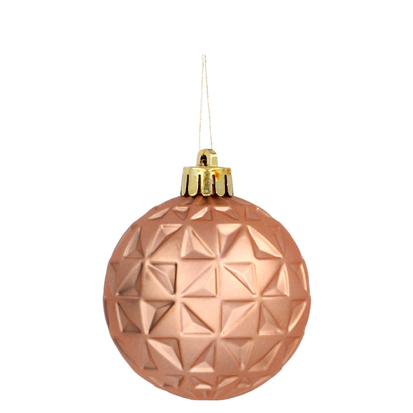 SET OF 60 CHRISTMAS ORNAMENTS OLIVE/COPPER/GRAPHITE MIX DESIGNS