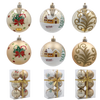 SET 6 BILE DE CRĂCIUN AURII 7 CM MIX DE MODE *5799