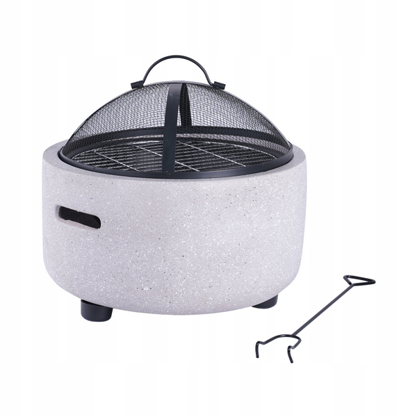 GARDEN FIREPLACE WITH COVER AND POKER 43 x 43 x 38.5 CM