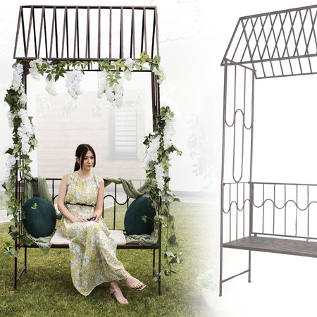 GARDEN PERGOLA WITH BENCH