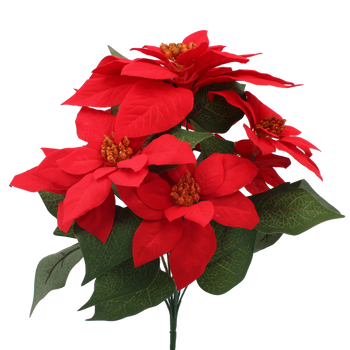 ARTIFICIAL BOUQUET - POINSETTIA 42 CM RED