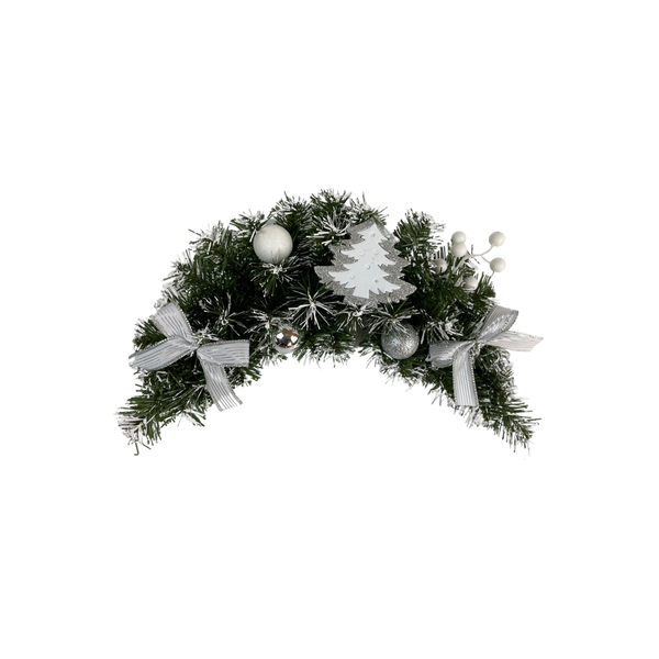 DECORAȚIUNE DE CRĂCIUN PENDULAT 46 CM ARGINTIE *0392