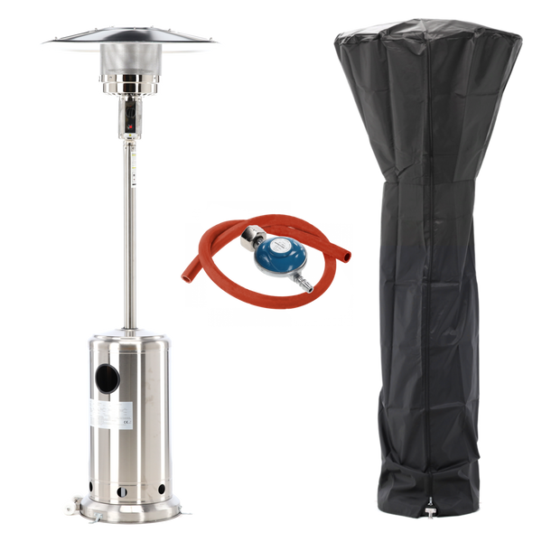 STAINLESS STEEL GAS PARASOL 221 CM