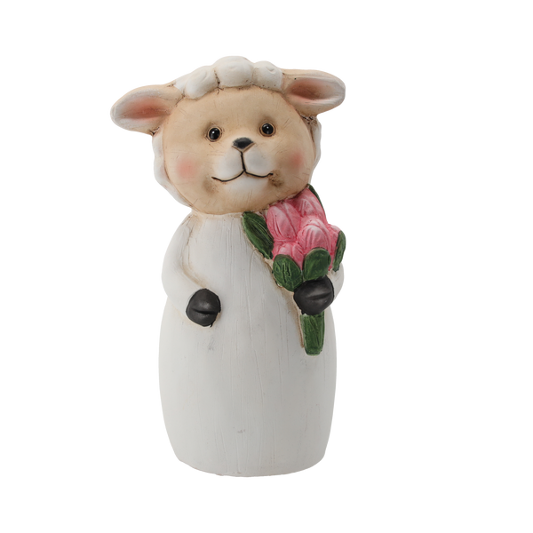 CERAMIC DECORATION FOR FENCE POST - ANIMALS 11 x 10 x 22 CM, ASSORTED DESIGNS, pack=6 pcs