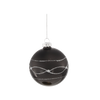 GLASS BAUBLE - BLACK MIX DESIGNS 8 CM