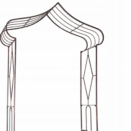 PERGOLA OGRODOWA 173 x 51 x 260 CM ANTYCZNY BRĄZ *1449
