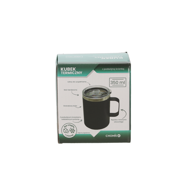 THERMAL MUG WITH HANDLE 350 ML NAVY BLUE
