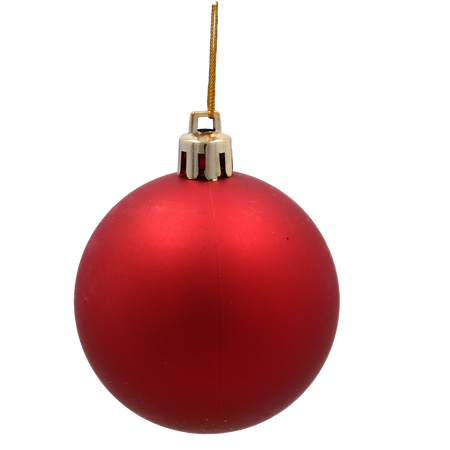 SET OF 24 CHRISTMAS BAUBLES RED, SILVER, GOLD