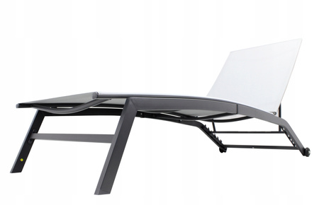 GARDEN LOUNGER 195X63X90CM GREY